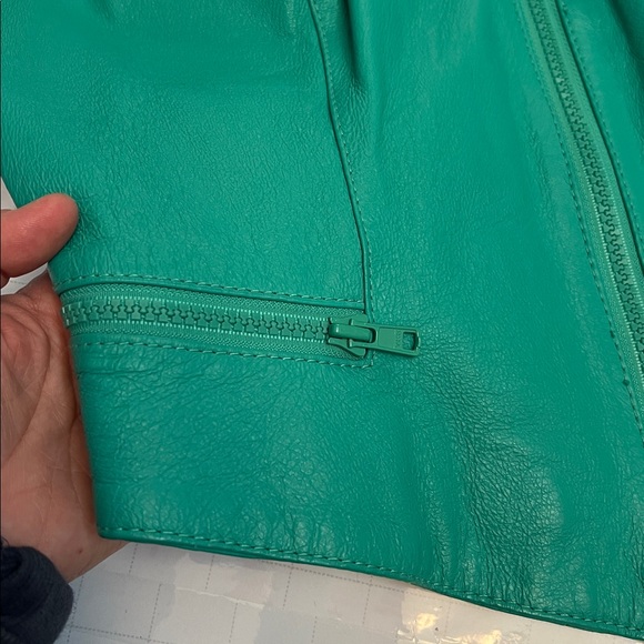 VINTAGE WILSONS LEATHER HALTER TOP CORSET TURQUOISE SIZE LARGE - Picture 14 of 16